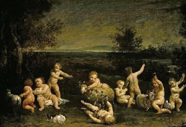 Giuseppe Maria Crespi Cupids Frollicking Sweden oil painting art
